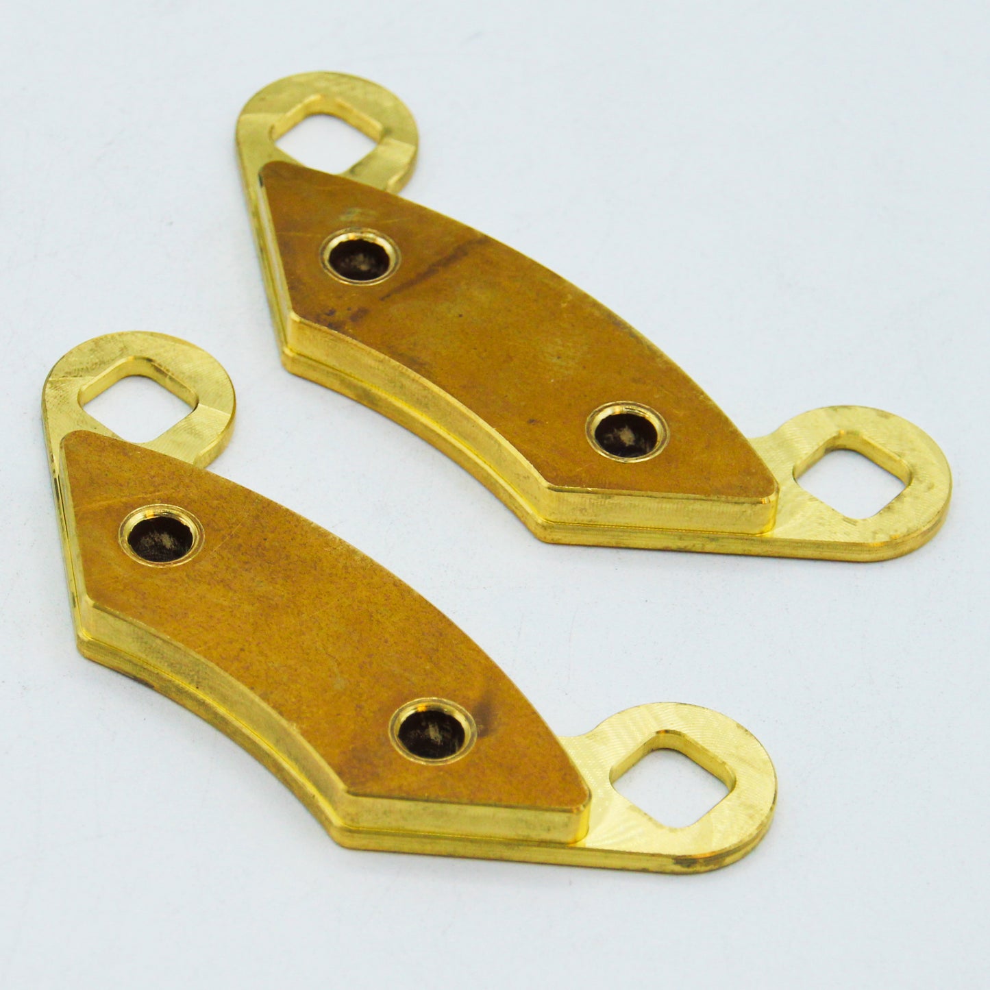 Traild solid brass brake pads - Angle view