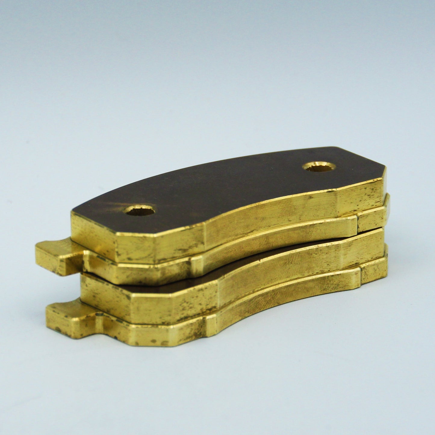 Traild B476477 Brass Brake Pads Stacked - Thickness View