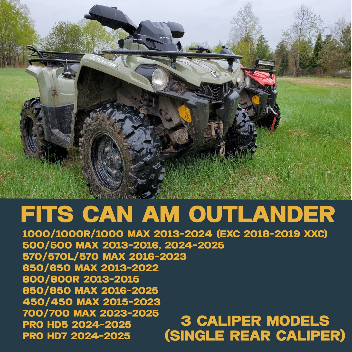 Can-Am Outlander 450/500/570/650/850/1000/HD5/HD7/PRO 2013-2025 Ceramic Brake Pad Set