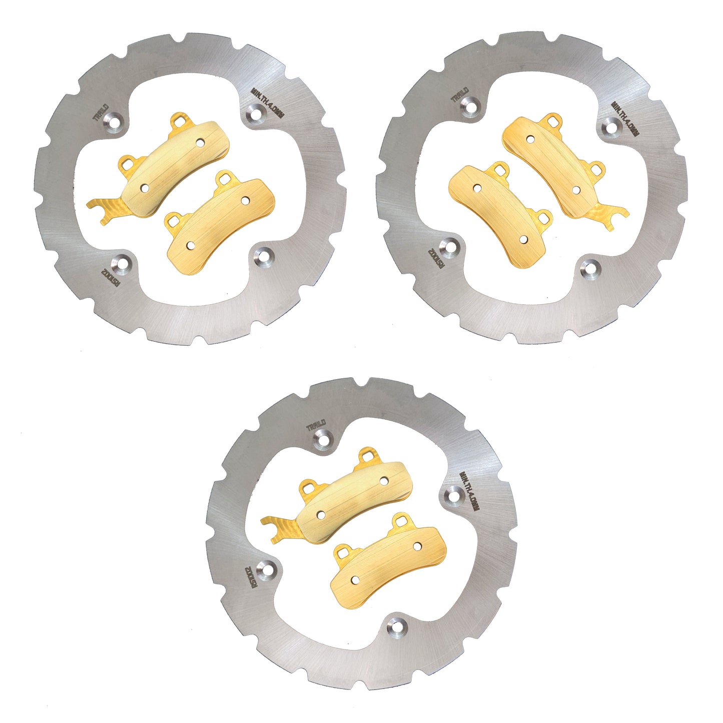 Traild PRKBS30005 Brass Brake Pad and Rotor Kit - 3 Calipers