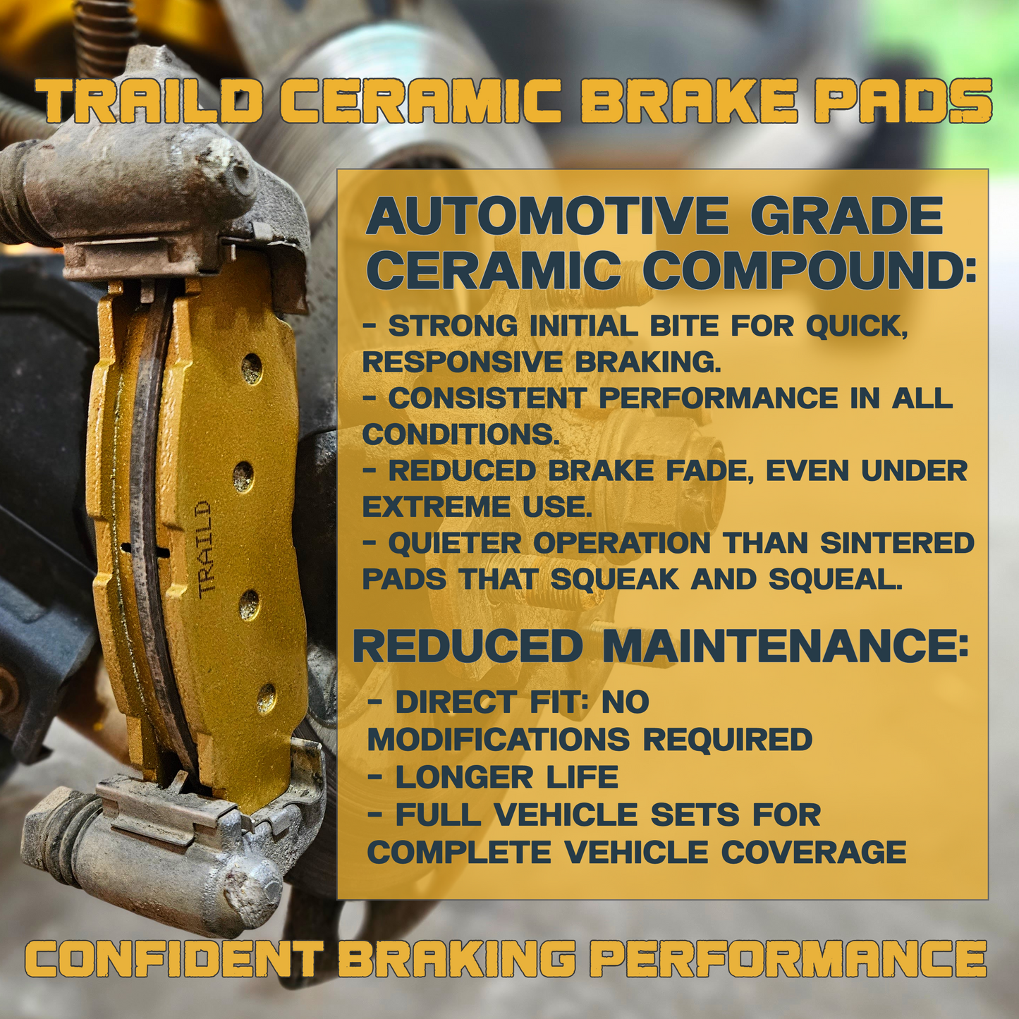 Yamaha Kodiak 450 2018-2026 Ceramic Brake Pad Set