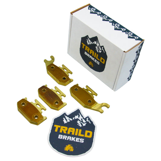 Traild solid brass brake pad package view