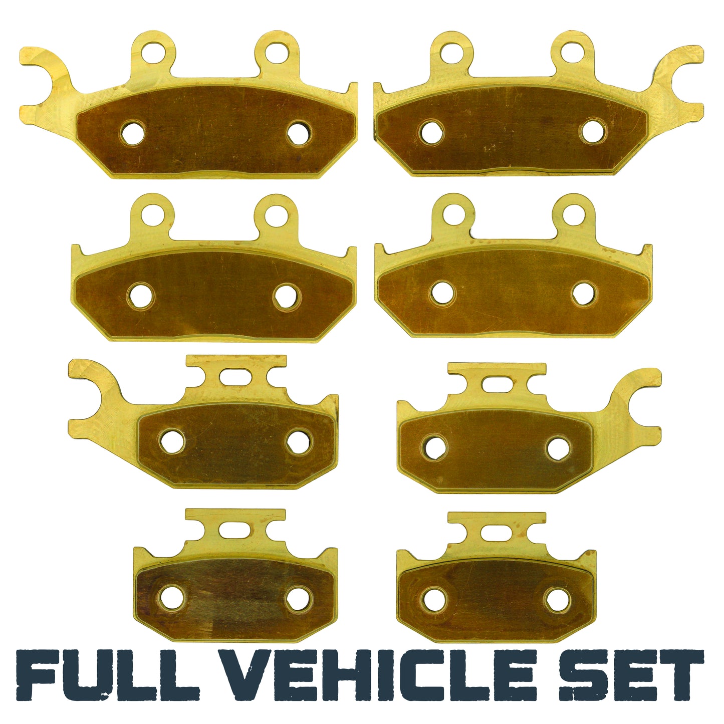 Traild solid brass brake pads for Can Am face view
