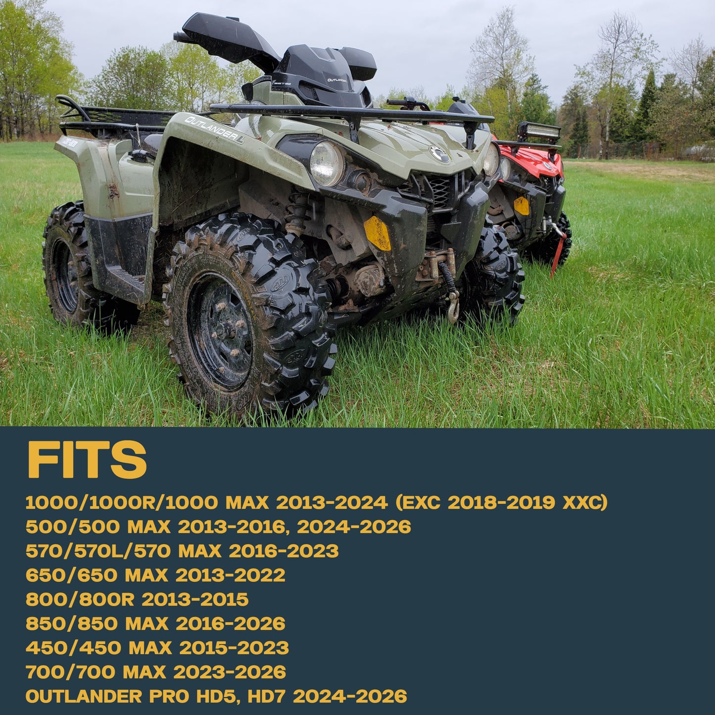 Can-Am Outlander 450/500/570/650/700/850/1000/HD5/HD7/PRO 2013-2026 Brass Brake Pad Set