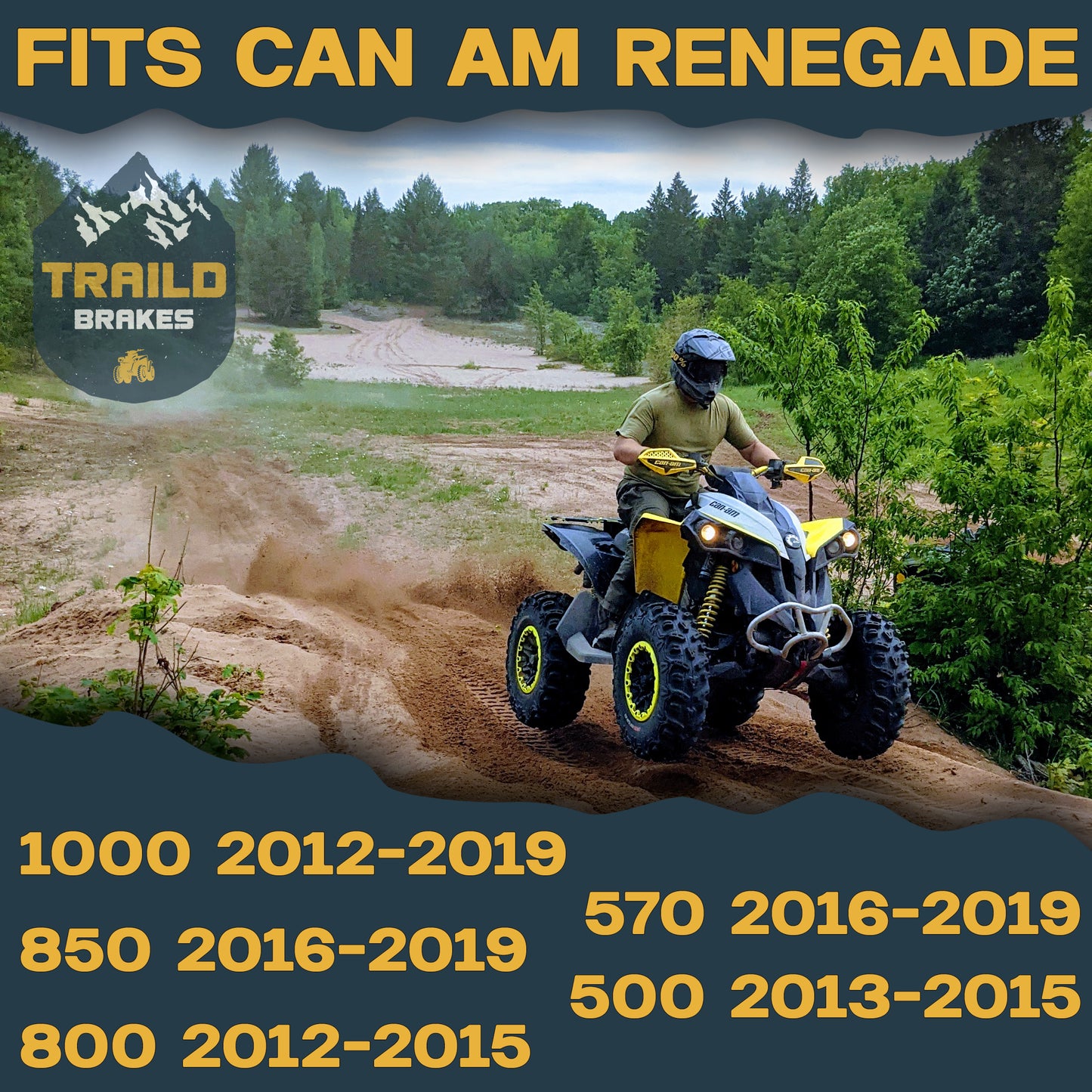 Traild brakes fitment information for Can Am Renegade
