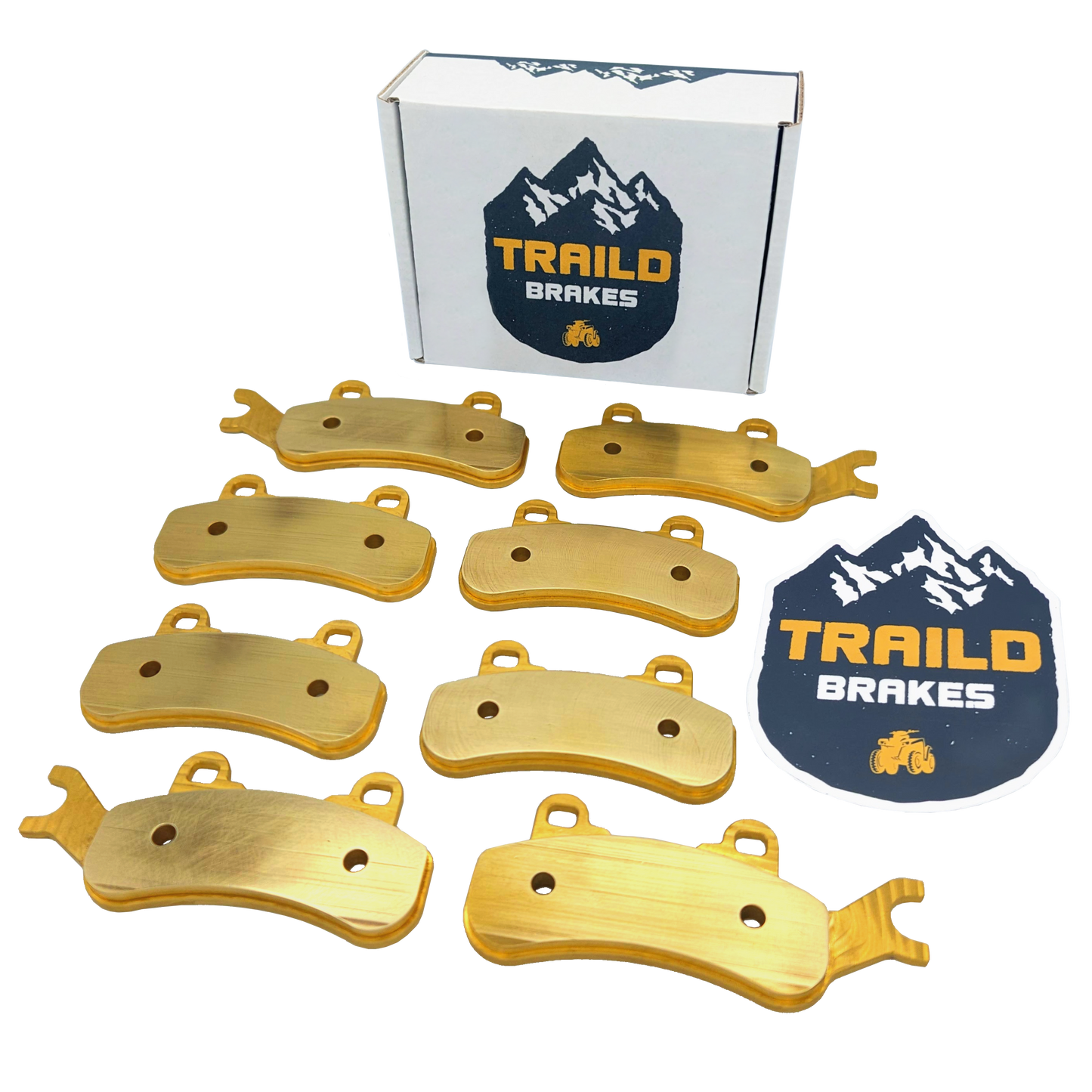 Traild Brass Brake Pad Set for Can-Am Maverick in Packaging - No Background