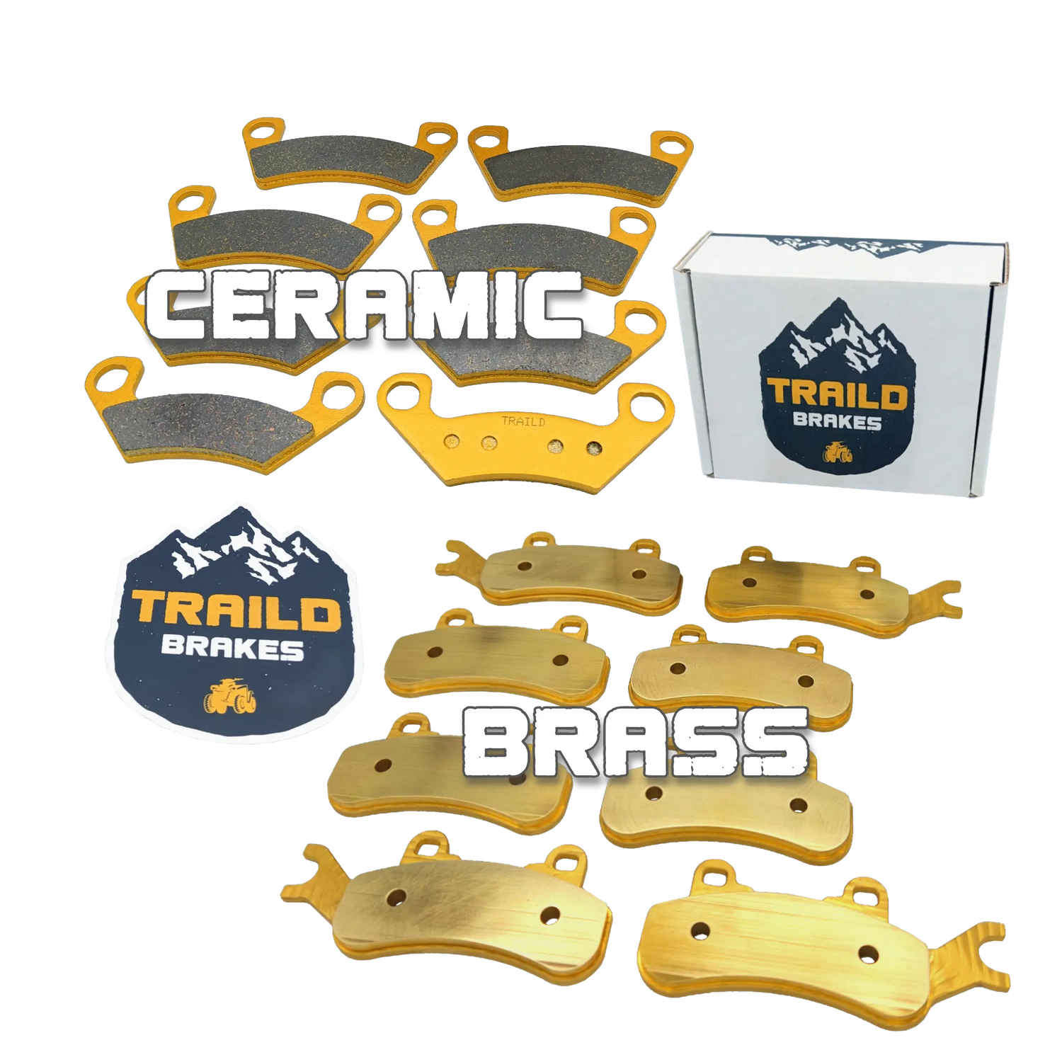 Traild Ceramic and Brass brake pads with box and sticker