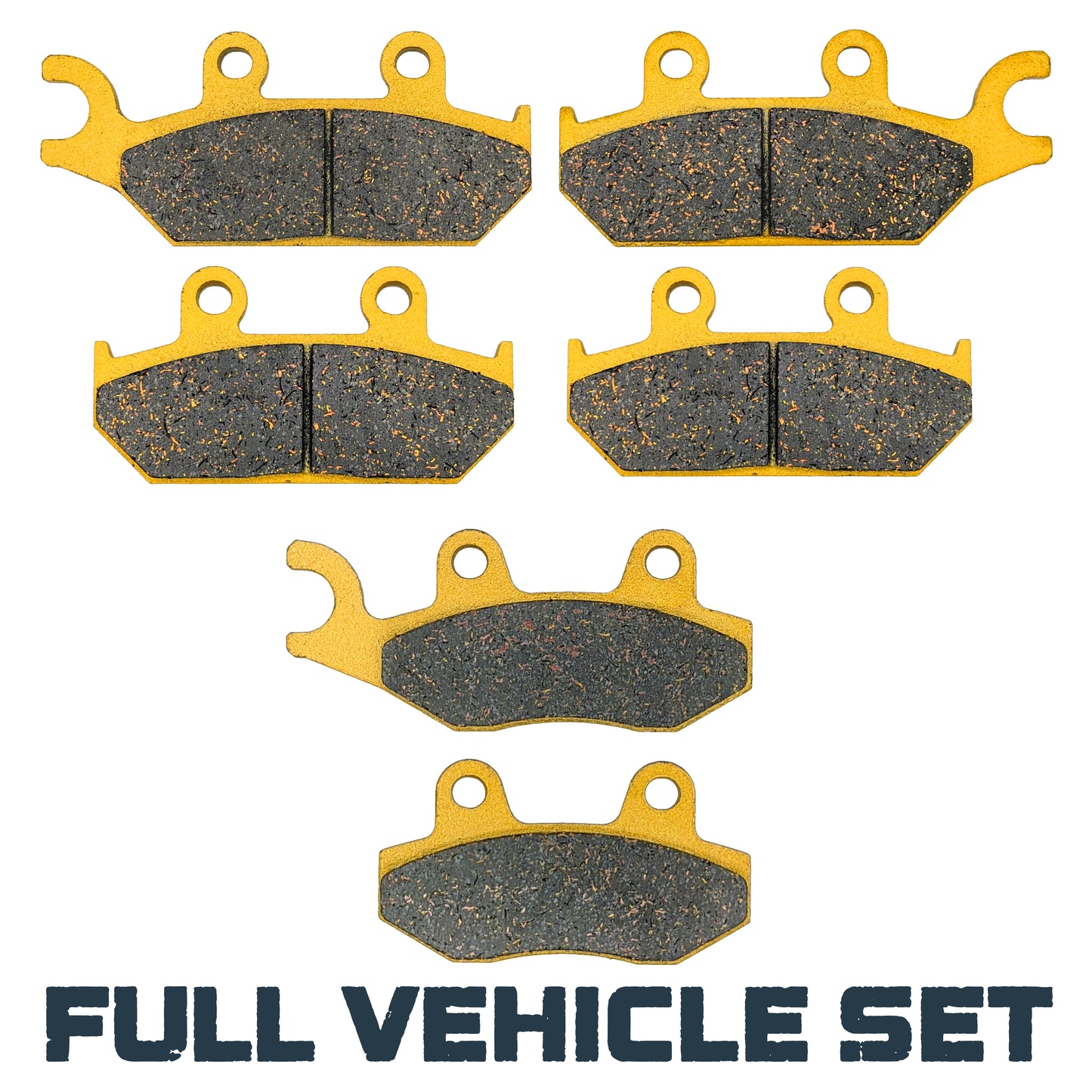 Traild Ceramic Brake Pad Set Face View for Can Am Commander