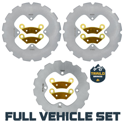 Traild Ridge Rider Rotor and Pad Kit for Polaris Sportsman - Brass Full Vehicle Set
