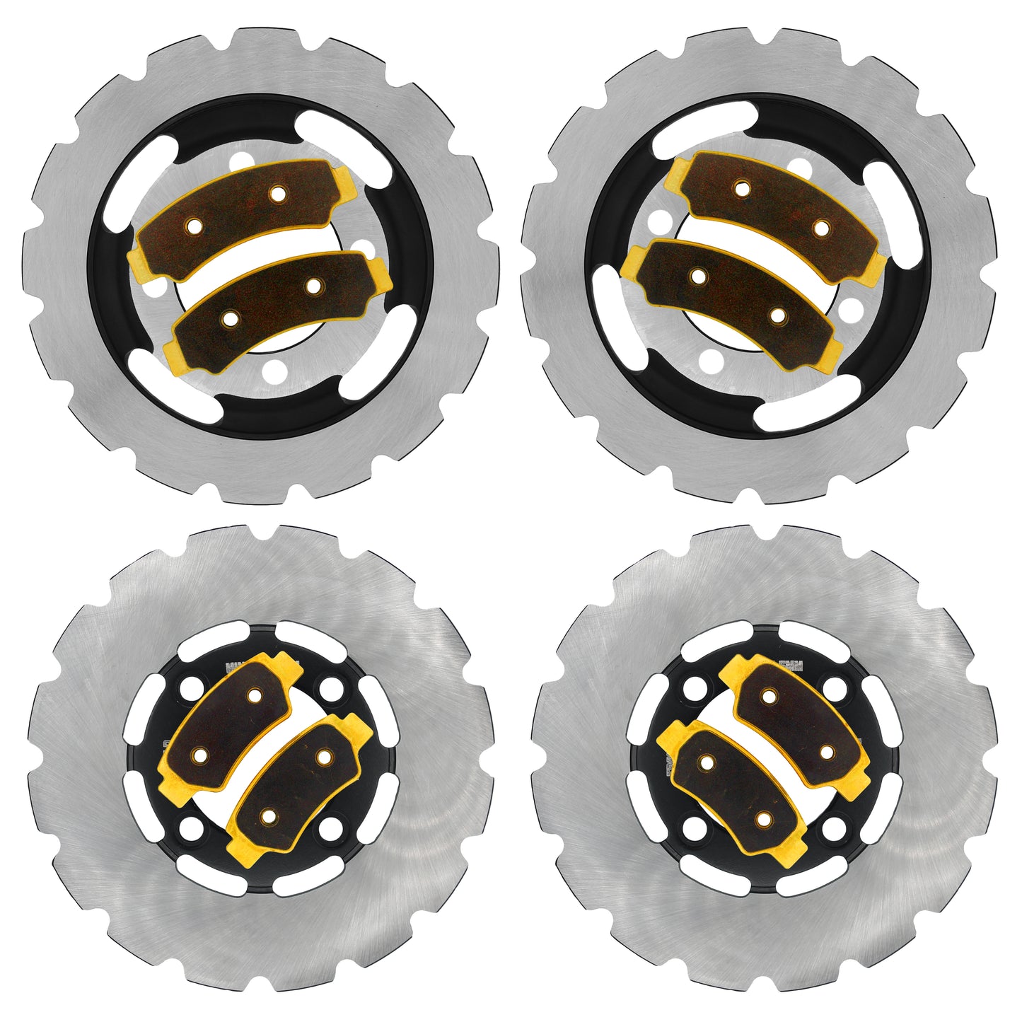 Traild PRKBS40005 Brass Brake Pad and Rotor Kit - 4 Calipers"