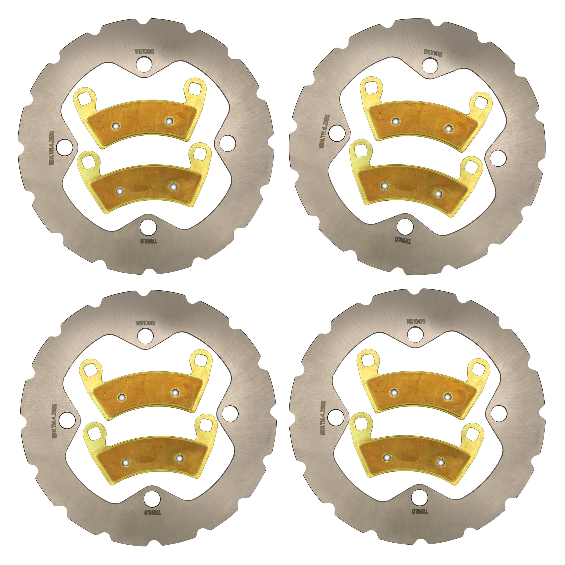 Traild Brass Pad & Rotor Kit for Polaris RZR XP 1000 - Kit View