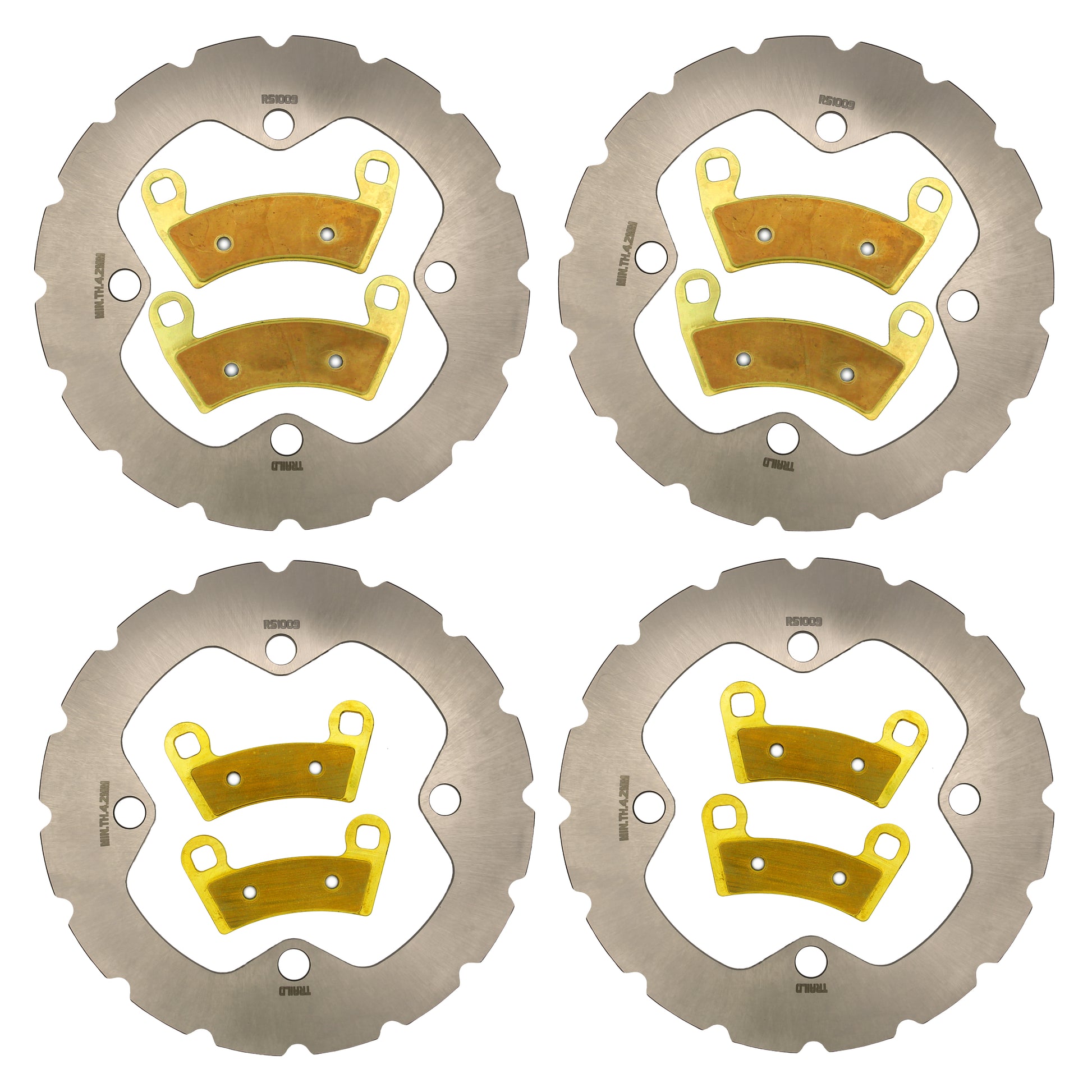 Traild Brass Pad & Rotor Kit for Polaris RZR - Kit View