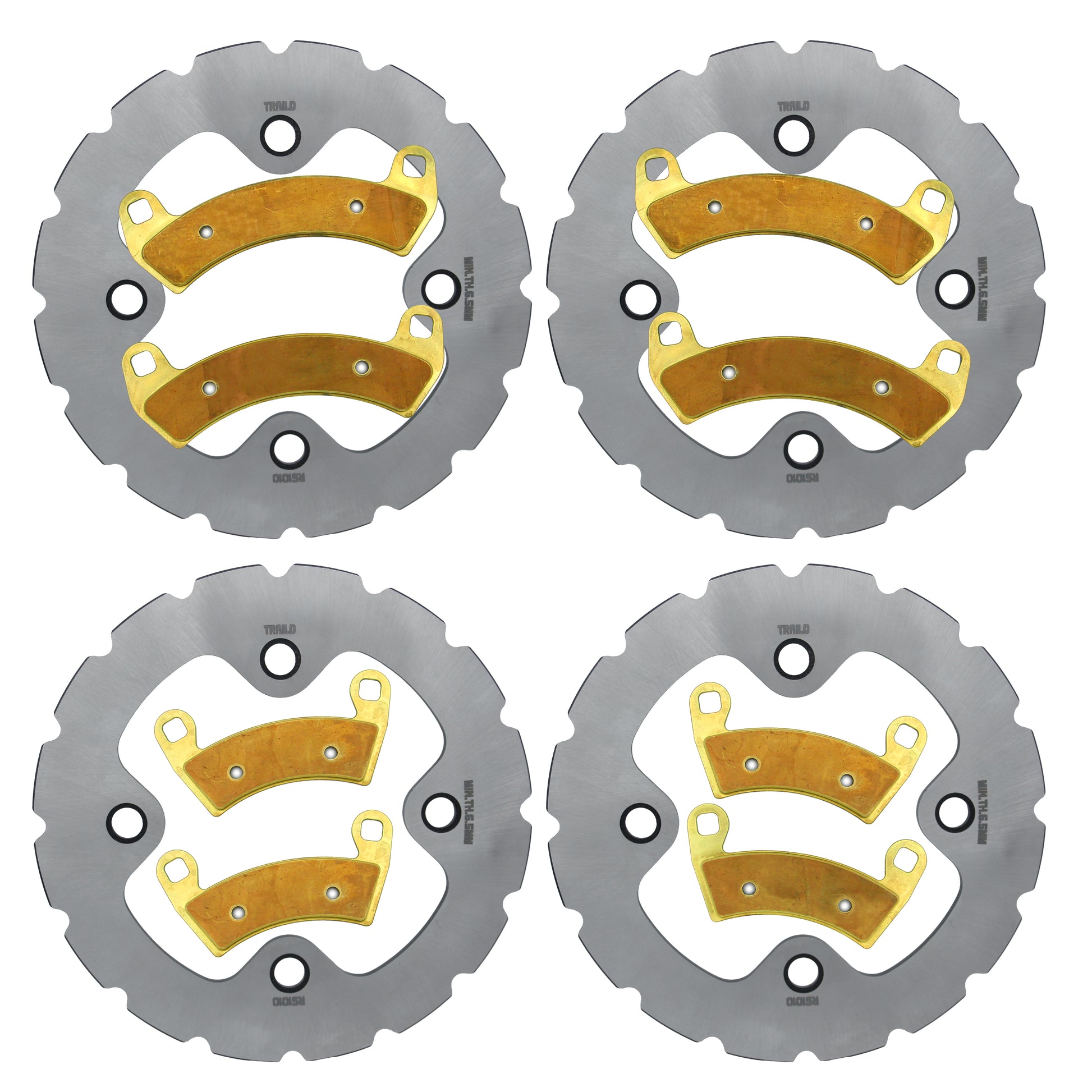Traild Brass Pad & Rotor Kit for Polaris RZR XP PRO/Turbo - Kit View