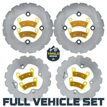 Traild Ridge Rider Rotors and Ceramic Pads for Polaris Ranger XP- Full Set