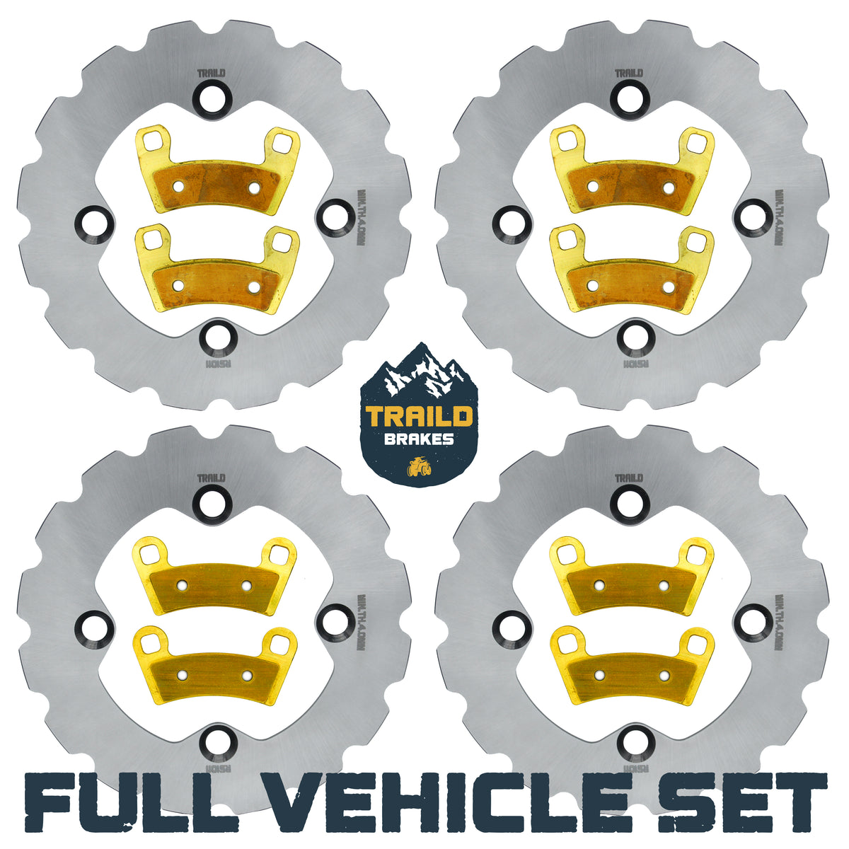 Polaris RZR 900/S 900/S 1000/Trail/Trail S 900/Trail S 1000 2015-2026 Ridge Rider Rotor and Pad Kit