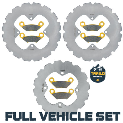 Traild Ridge Rider Rotor and Pad Kit for Polaris Sportsman - Ceramic Full Vehicle Set
