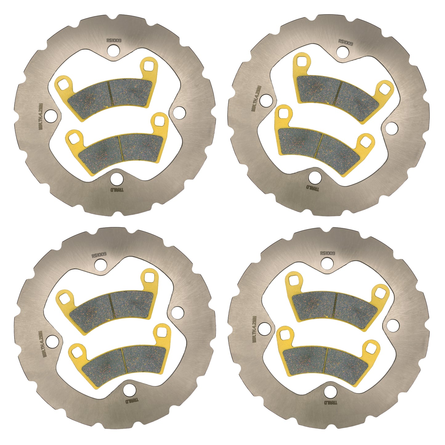 Traild PRKCS4008 Ceramic Brake Pad and Rotor Kit - Complete Set