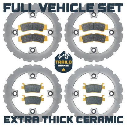 Traild extra thick ceramic pad and rotor kit for Kawasaki KRX