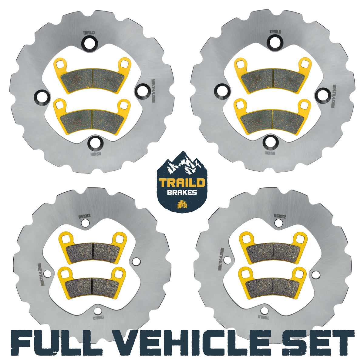Polaris Ranger 1000/XP 1000/Crew 1000/Crew XP 1000/Pro XD 2019-2027 Ridge Rider Rotor and Pad Kit