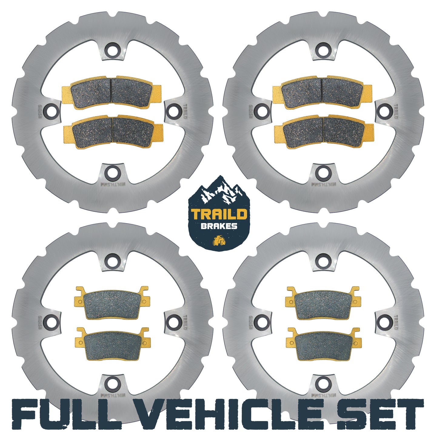 Traild ceramic pad and rotor kit for Kawasaki KRX