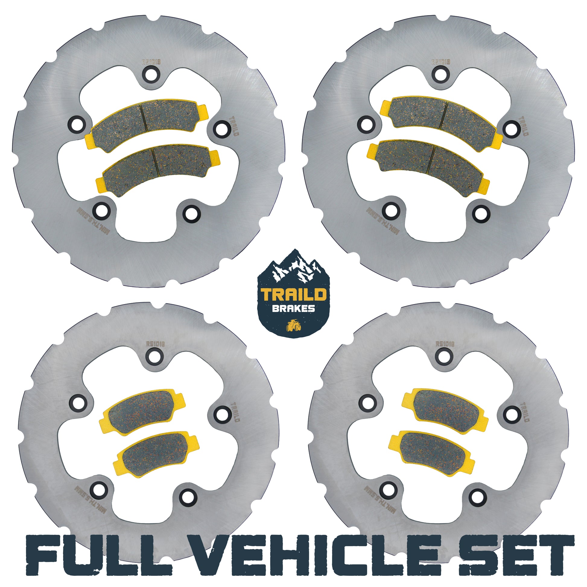Traild Ceramic Brake pad and Ridge Rider Rotor Full Kit for CFMoto U10 