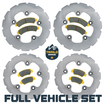 Traild Ceramic Brake pad and Ridge Rider Rotor Full Kit for CFMoto U10 