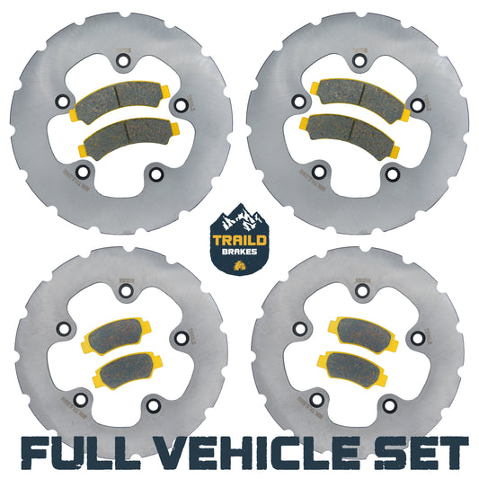 Traild Ceramic Brake pad and Ridge Rider Rotor Full Kit for CFMoto U10 