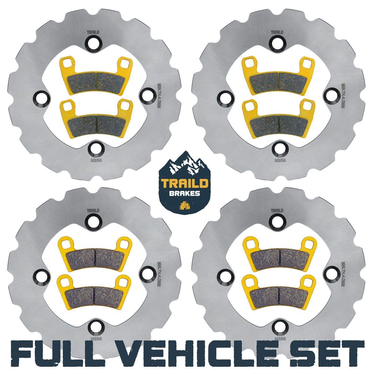 Polaris RZR 900/S 900/S 1000/Trail/Trail S 900/Trail S 1000 2015-2026 Ridge Rider Rotor and Pad Kit