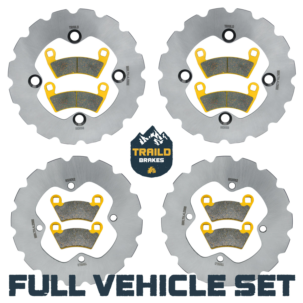 Polaris RZR 4 800 2010-2014 Ridge Rider Rotor and Pad Kit