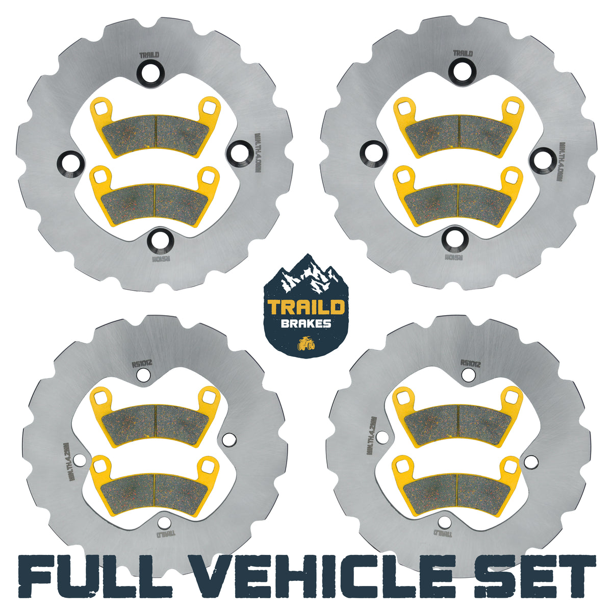 Polaris Ranger Crew 570/800/900/XP 900/Diesel/XP 1000 & 6x6 800 2010-2019 Ridge Rider Rotor and Pad Kit