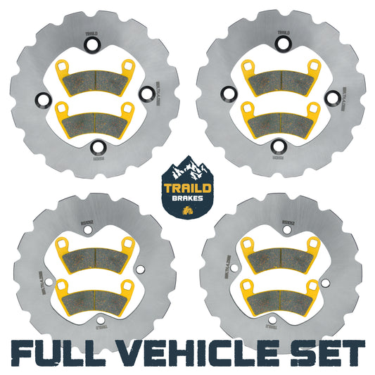 Polaris Ranger Crew 570/800/900/XP 900/Diesel/XP 1000 & 6x6 800 2010-2019 Ridge Rider Rotor and Pad Kit