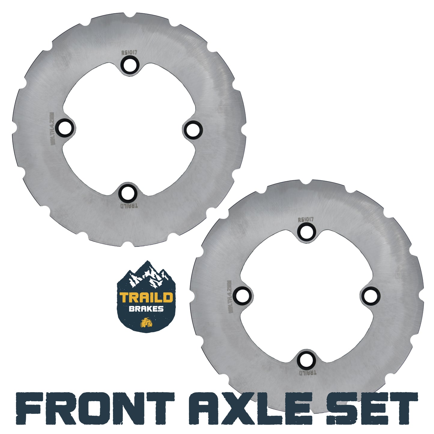 Traild Ridge Rider Rotors for Polaris Ranger XP - Front Axle Set View