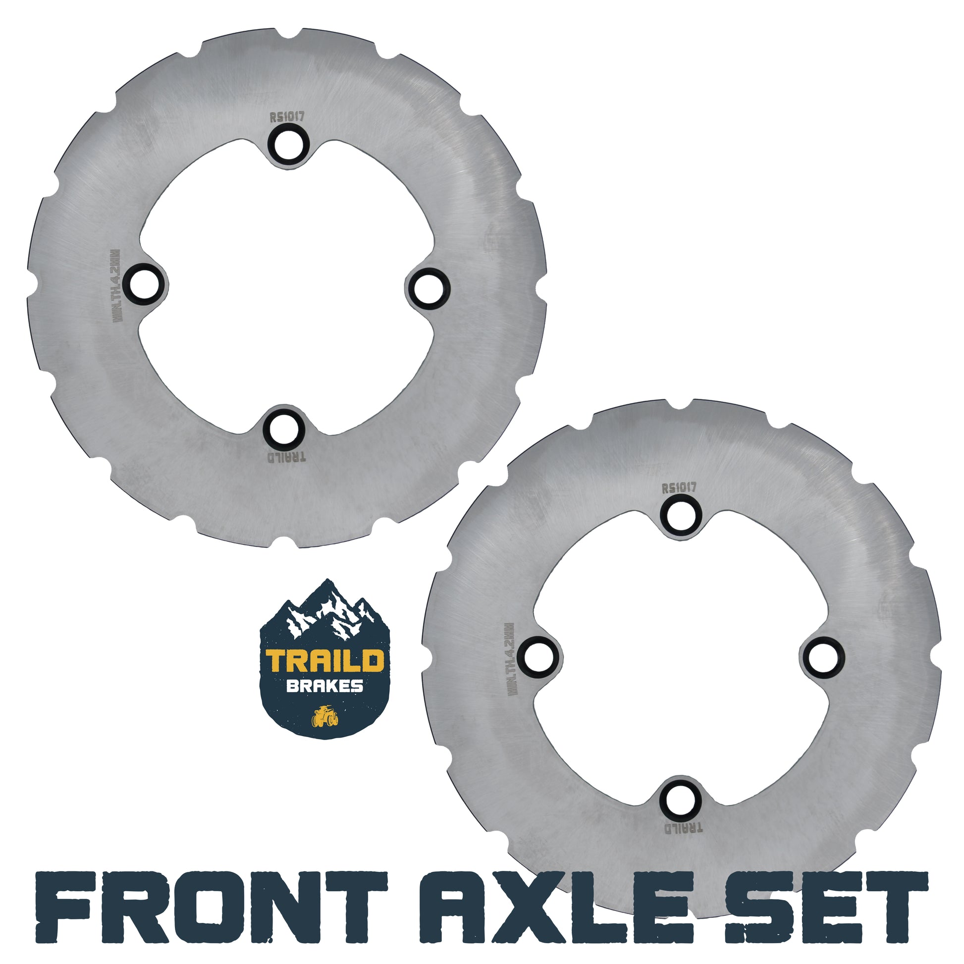 Traild Ridge Rider Rotors for Polaris Ranger XP - Front Axle Set View