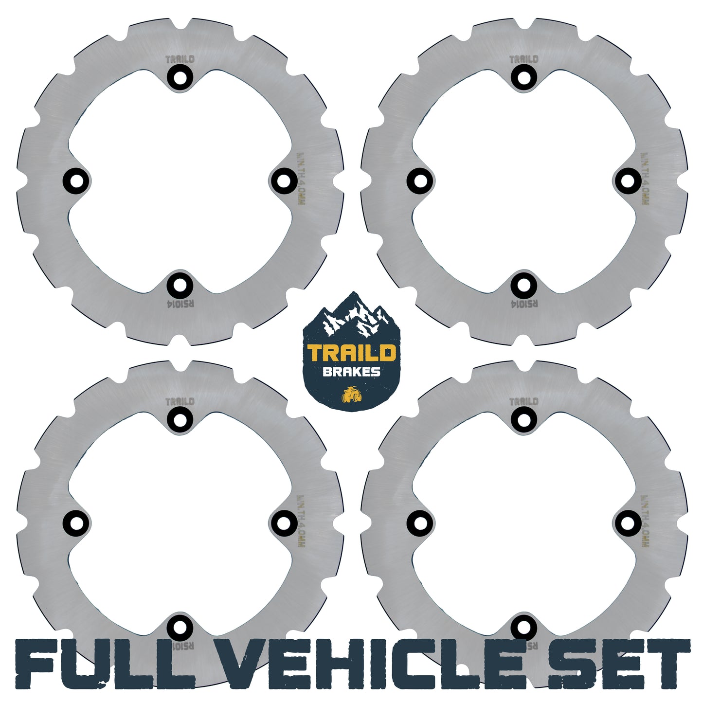 Traild Ridge Rider Rotors for Can Am - Full Vehicle Set View