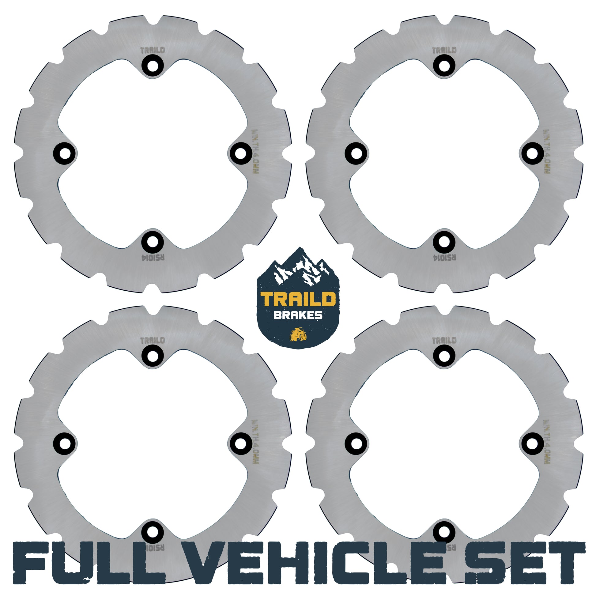 Traild Ridge Rider Rotors for Can Am - Full Vehicle Set View