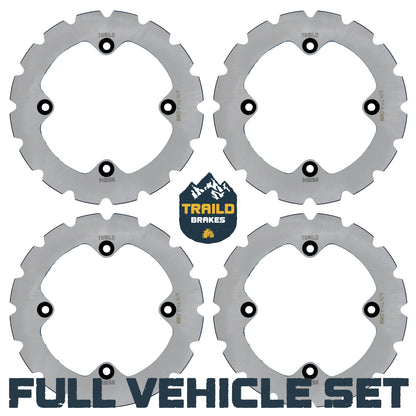 Traild Ridge Rider Rotors for Can Am - Full Vehicle Set View