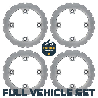 Traild Ridge Rider Brake Rotor for Kawasaki KRX - Full Vehicle Set View