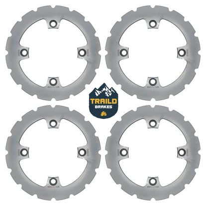 Traild Ridge Rider Brake Rotor for Kawasaki KRX - Full Vehicle Set View