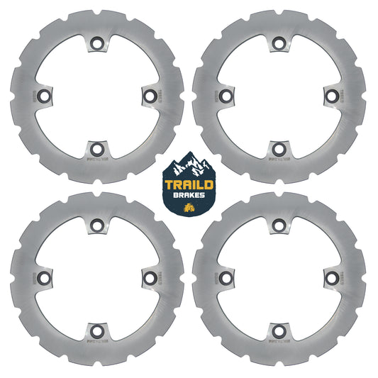 Traild Ridge Rider Brake Rotor for Kawasaki KRX - Full Vehicle Set View