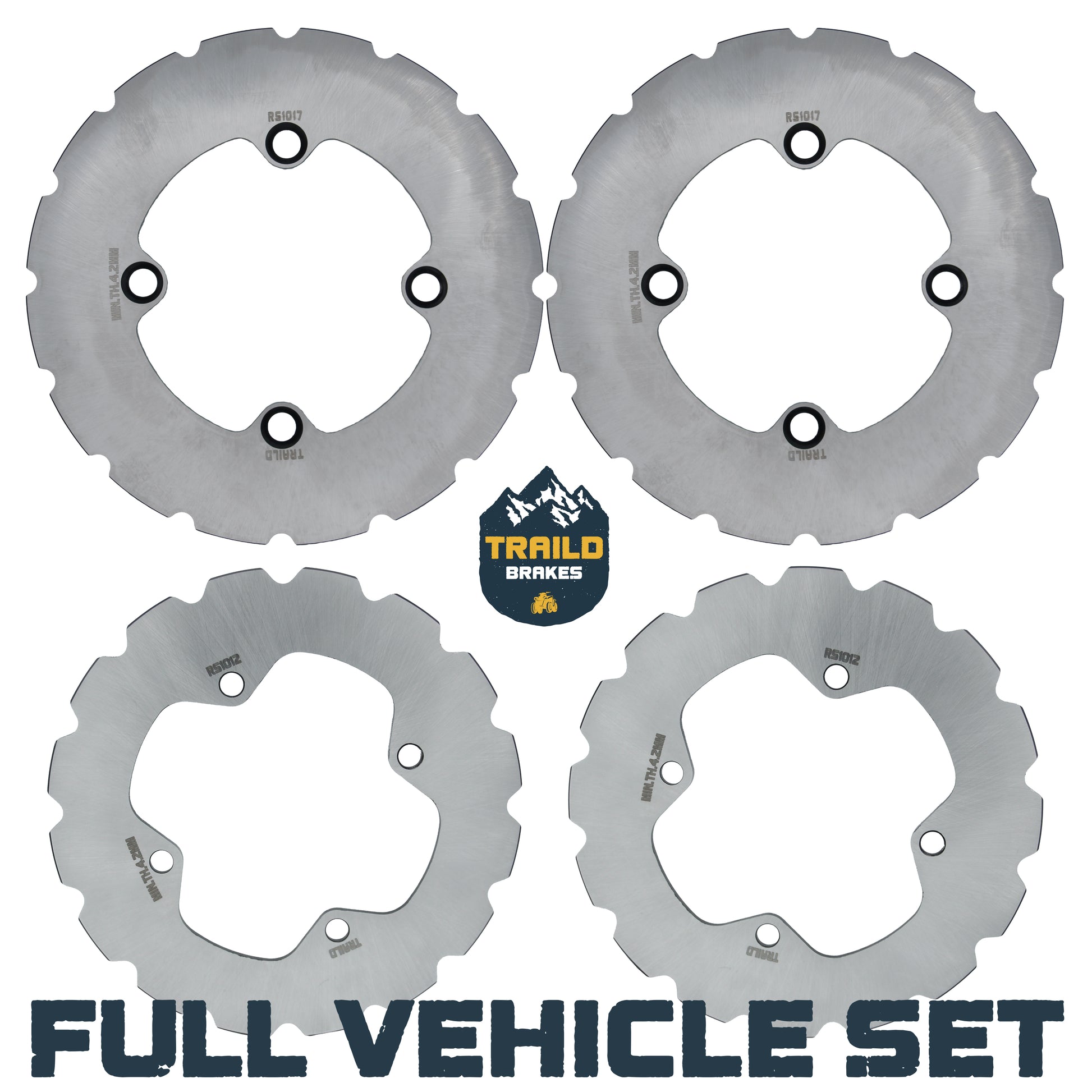 Traild Ridge Rider Rotors for Polaris Ranger XP - Full Vehicle Set