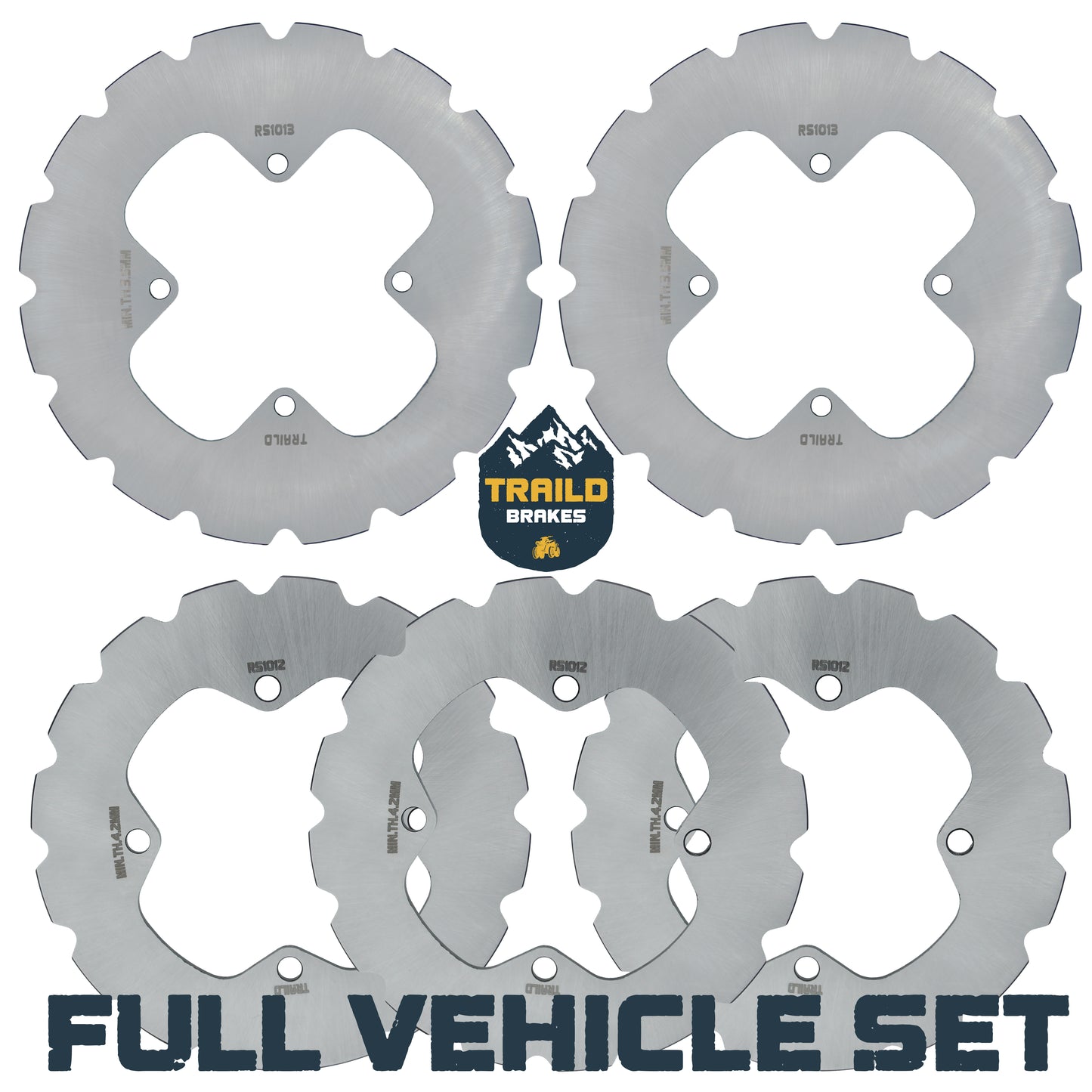 Polaris Sportsman 400/450/500/570/700/800 2007-2026 Ridge Rider Disc Brake Rotor Kit