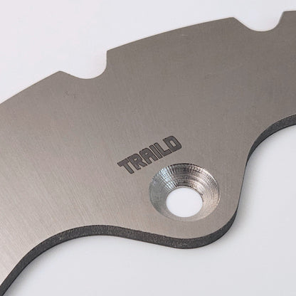 Traild Ridge Rider Brake Rotor - Angled View with Logo