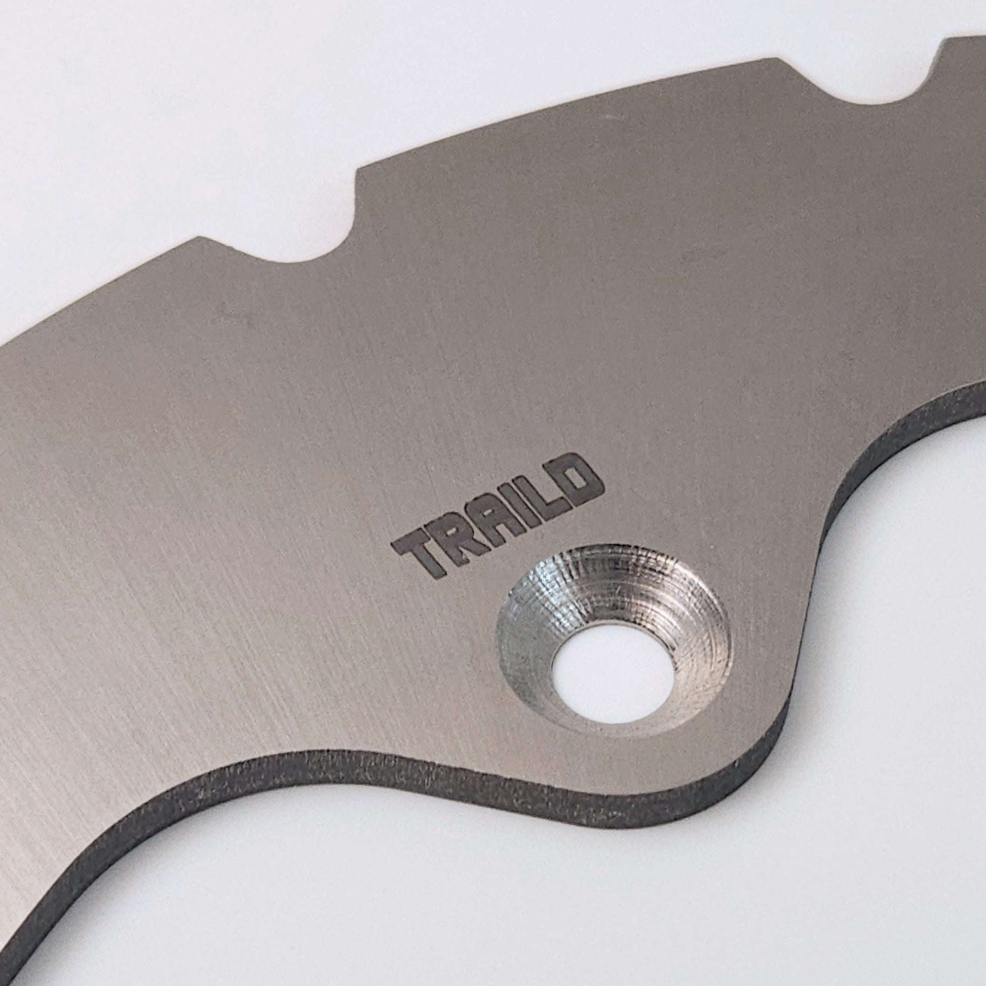 Traild Ridge Rider Brake Rotor - Angled View with Logo