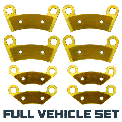Traild brass brake pad set for Polaris RZR face view
