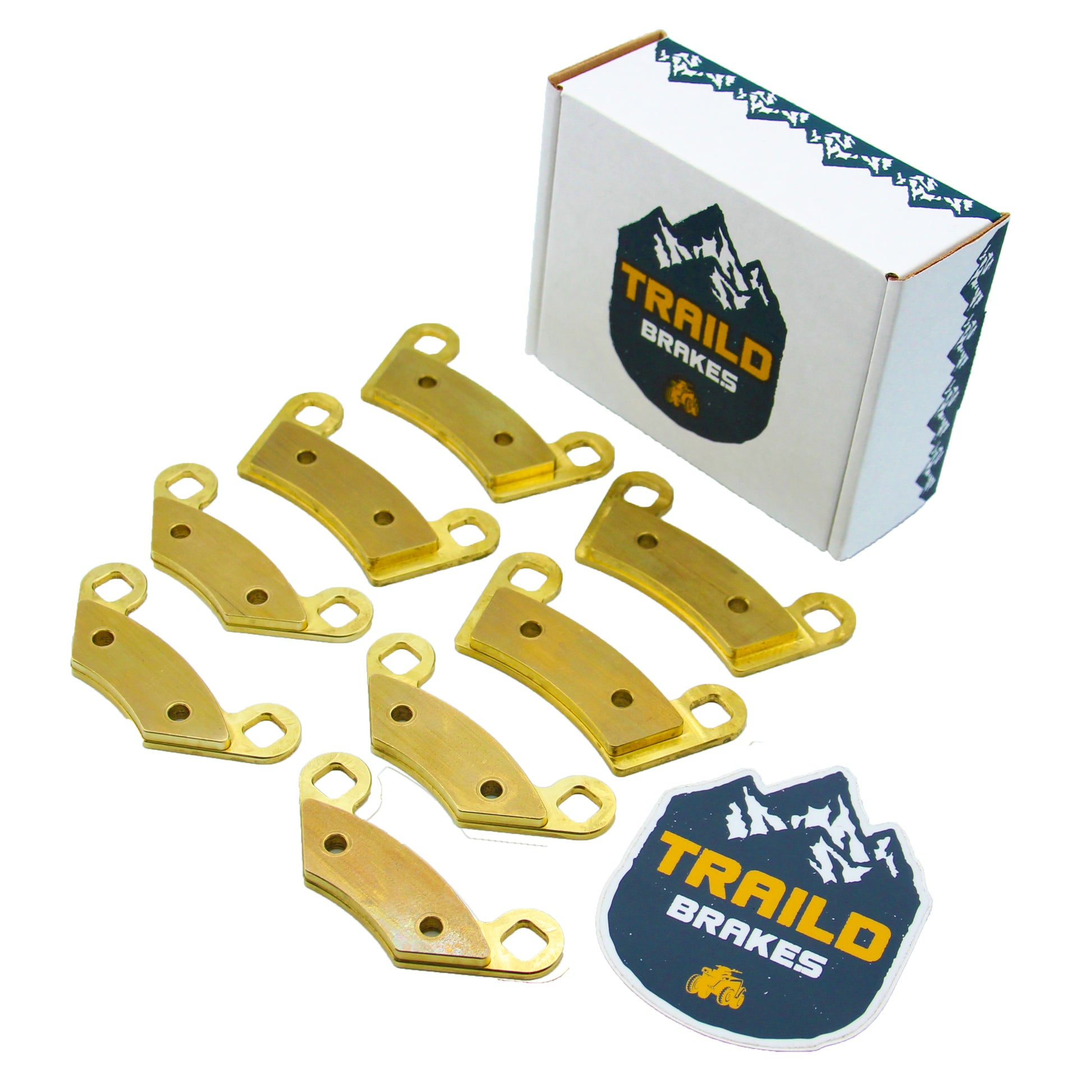 Traild brass brake pad set for Polaris RZR package view