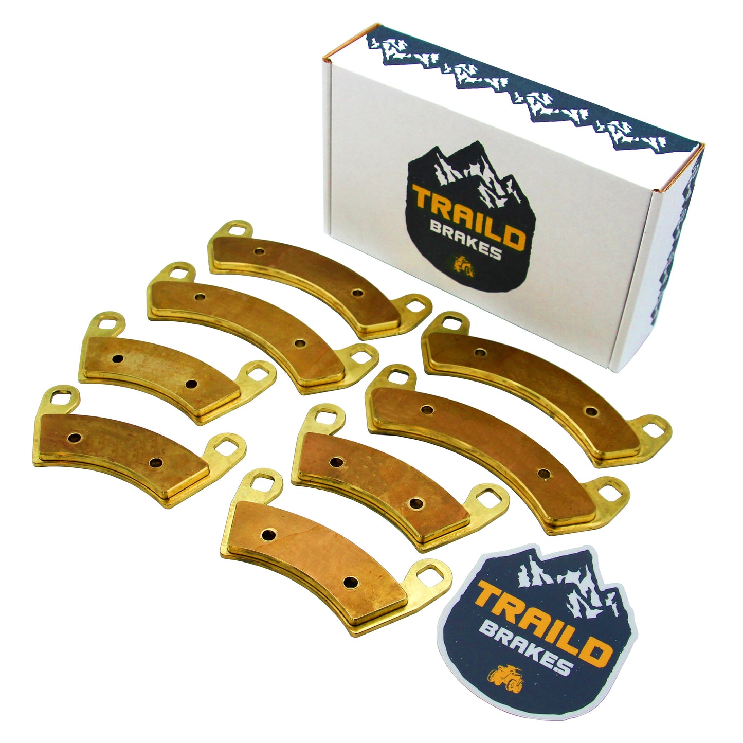 Traild Brass Brake Pad Set for Polaris RZR Turbo in Packaging
