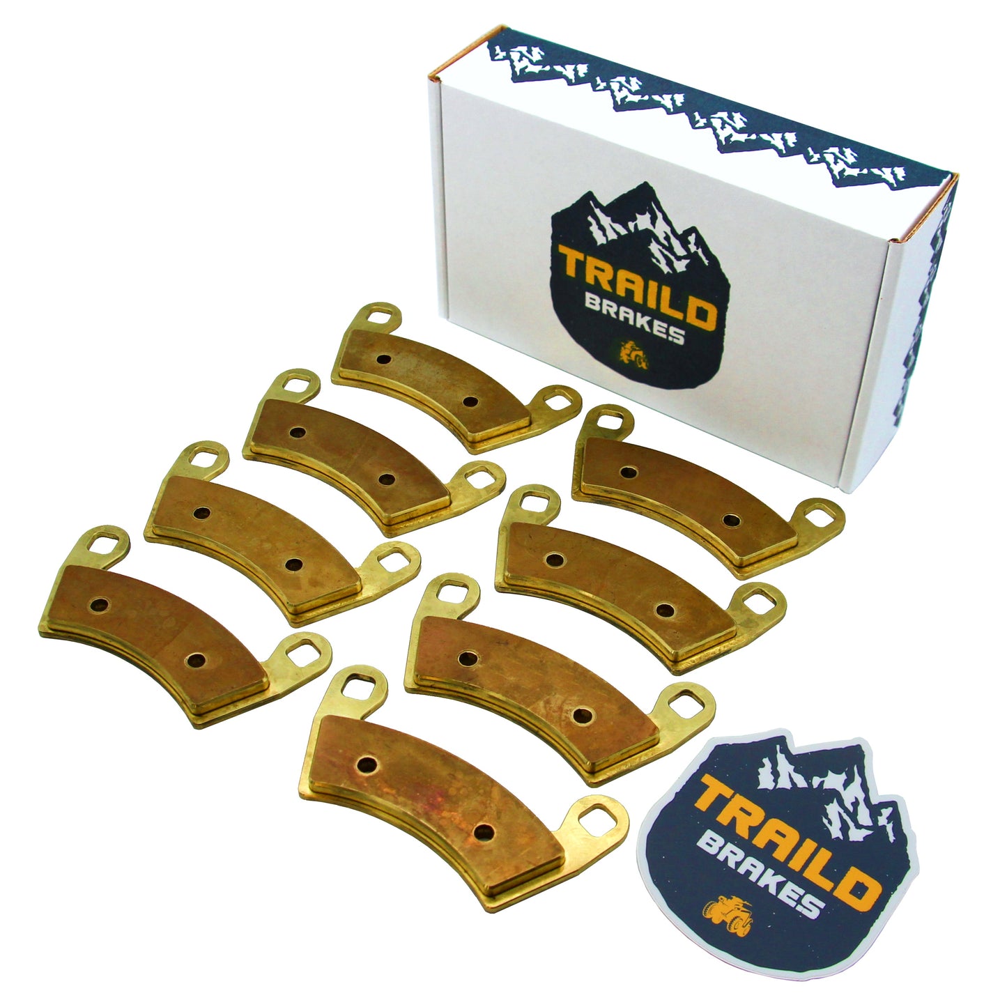 Traild Brass Brake Pad Set for Polaris RZR XP in Packaging