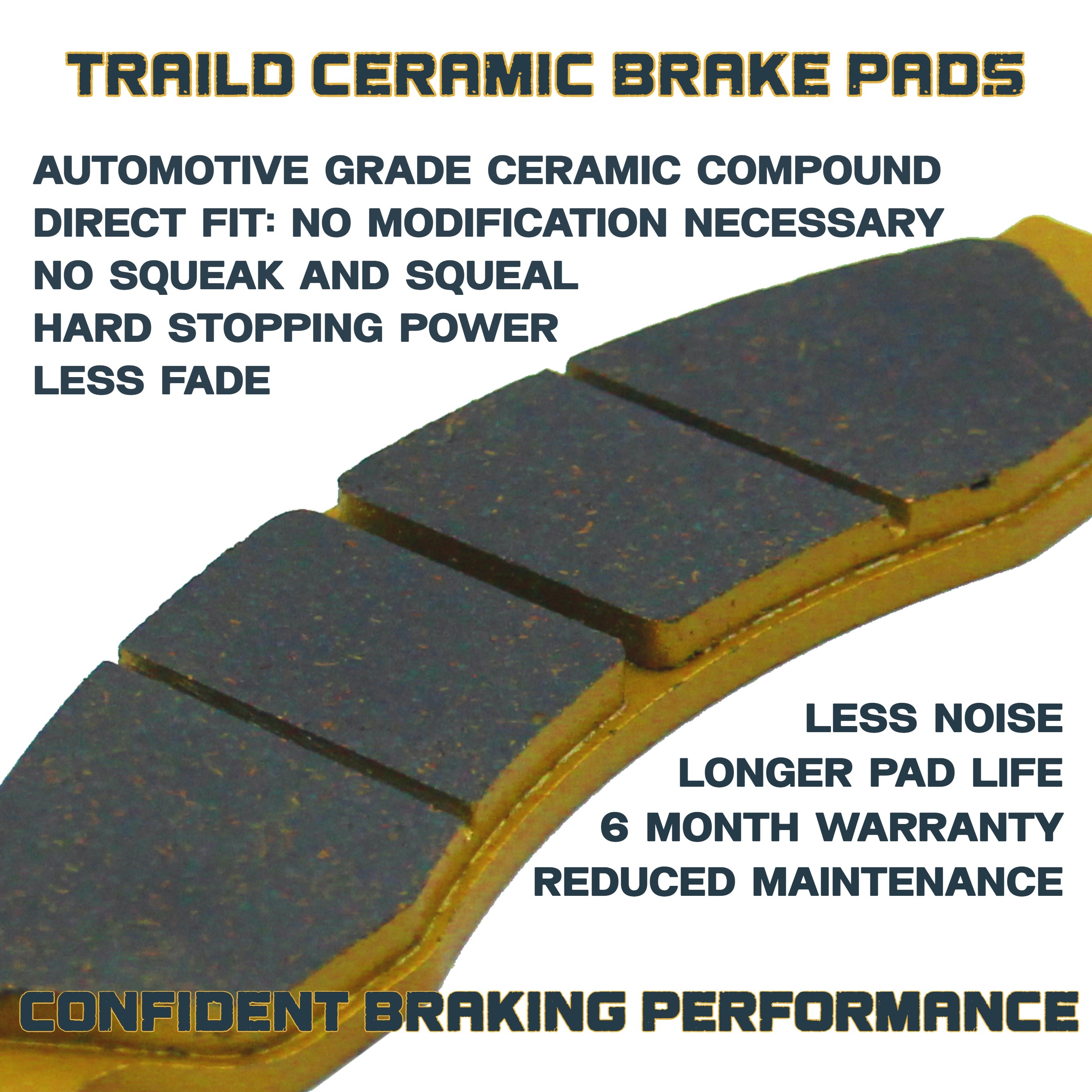 Ceramic Brake Pads for Polaris Ranger 1000 & Crew 2018–2026 | Traild