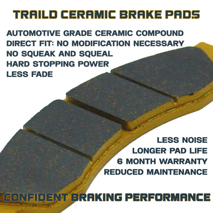 Traild Ceramic Brake Pads - Benefits and Features Infographic
